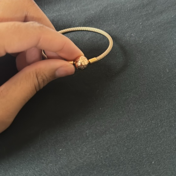 real rose gold pandora mesh bracelet - Picture 2 of 3